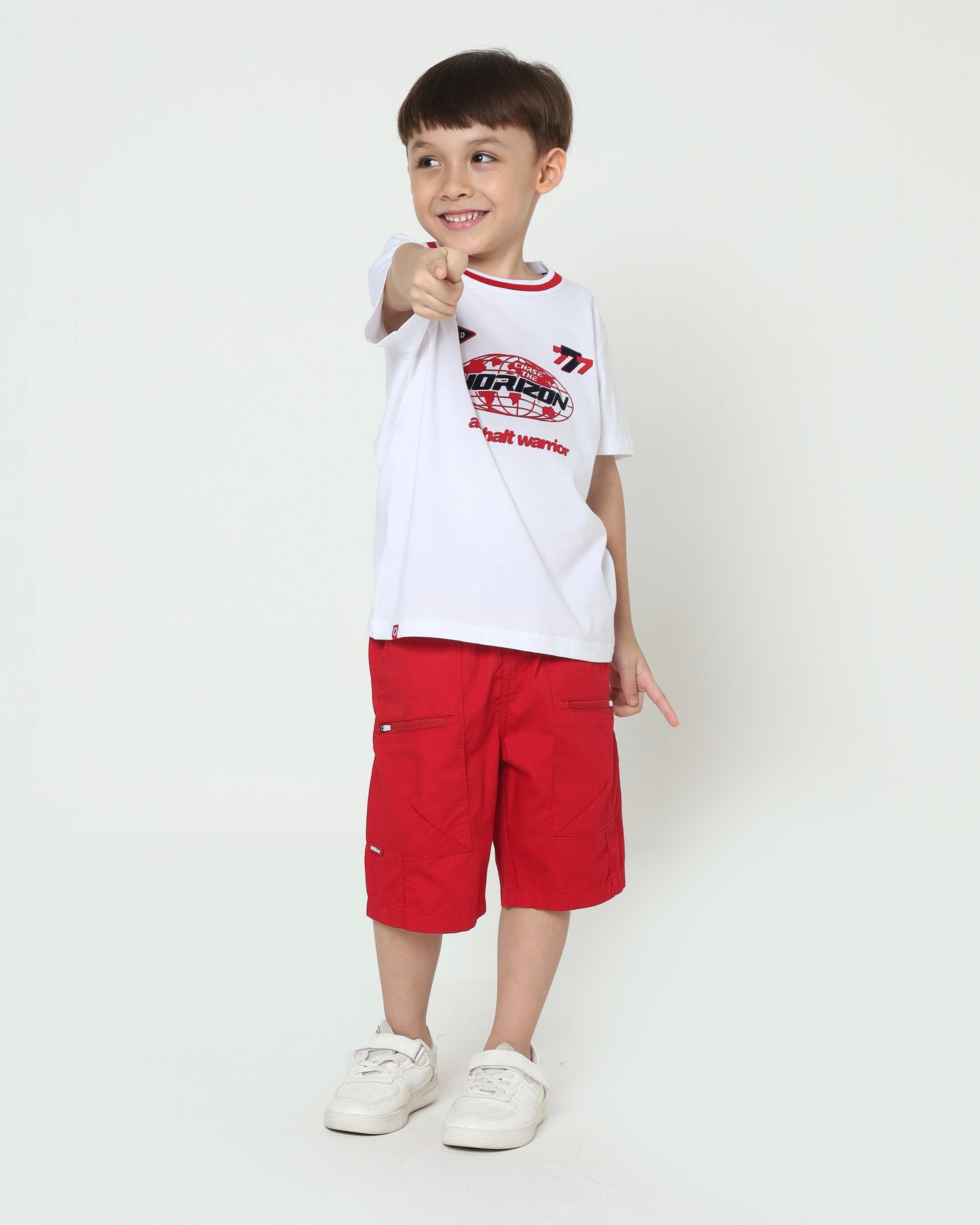 Osella Short Sleeve Graphic T-Shirt With Stripe Rib In White