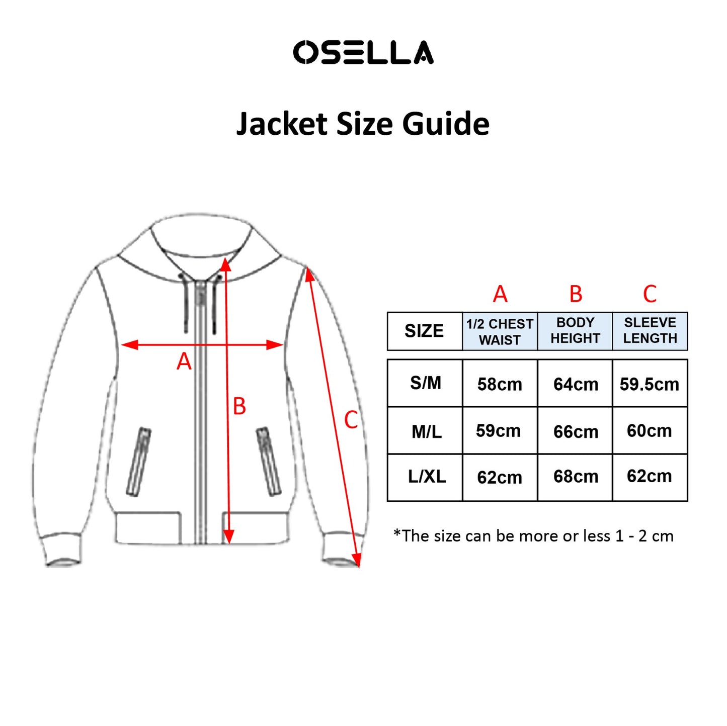 Osella Aeris Parachute Pull Up Zipper Jacket
