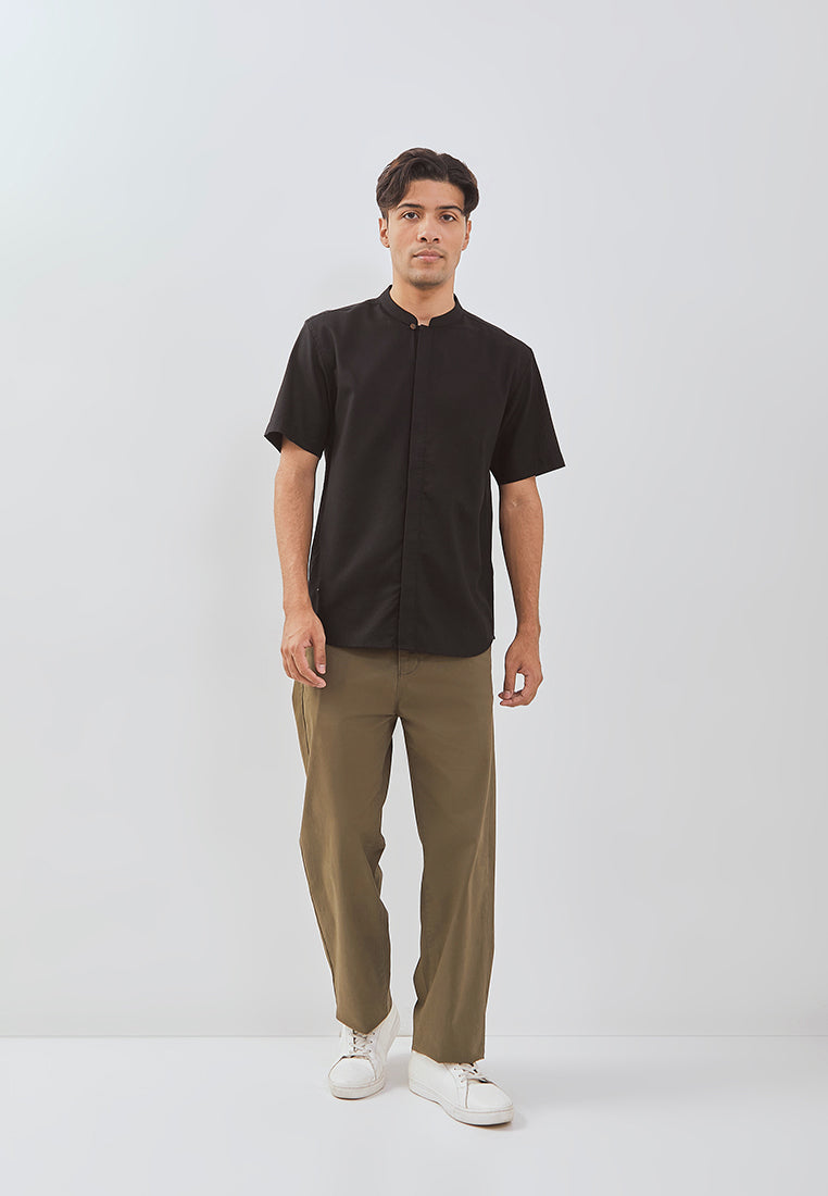 Osella Ziyyad Short Sleeve Stand Collared Shirt