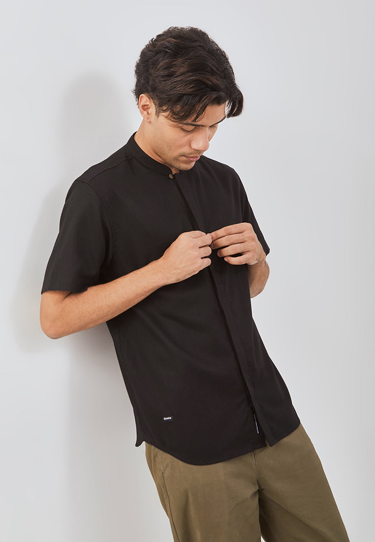 Osella Ziyyad Short Sleeve Stand Collared Shirt
