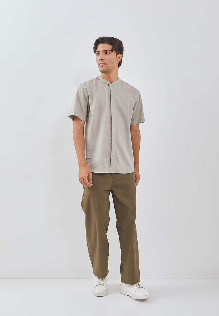 Osella Ziyyad Short Sleeve Stand Collared Shirt