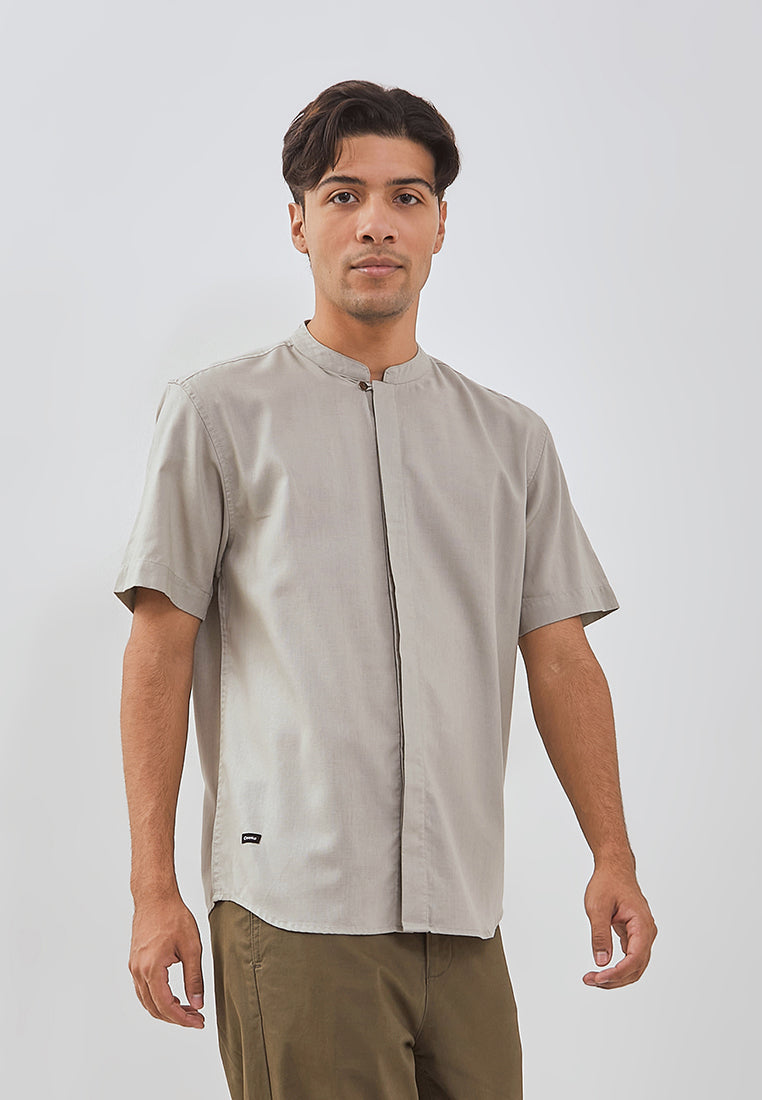 Osella Ziyyad Short Sleeve Stand Collared Shirt