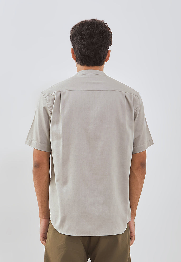 Osella Ziyyad Short Sleeve Stand Collared Shirt