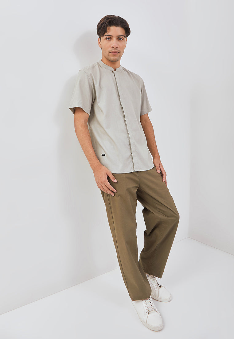 Osella Ziyyad Short Sleeve Stand Collared Shirt