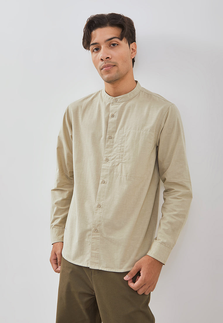 Osella Rayyan Long Sleeve Koko Shirt With Vertical Pocket