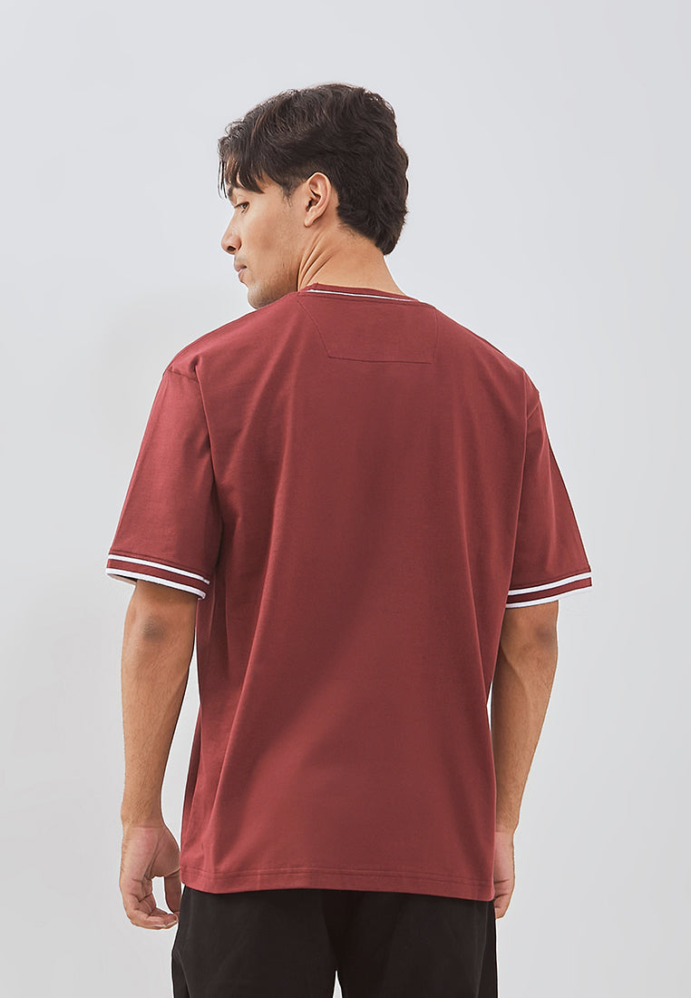 Osella Heavyweight Fabric T-Shirt With Stripes Collar