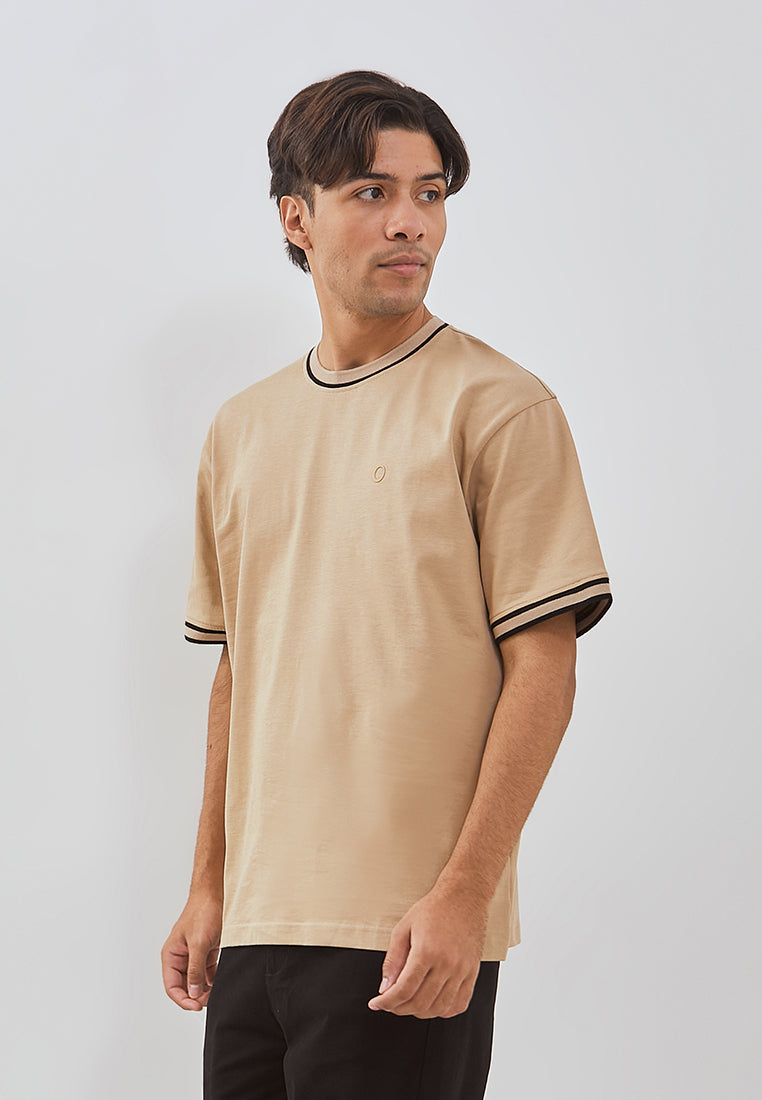 Osella Heavyweight Fabric T-Shirt With Stripes Collar