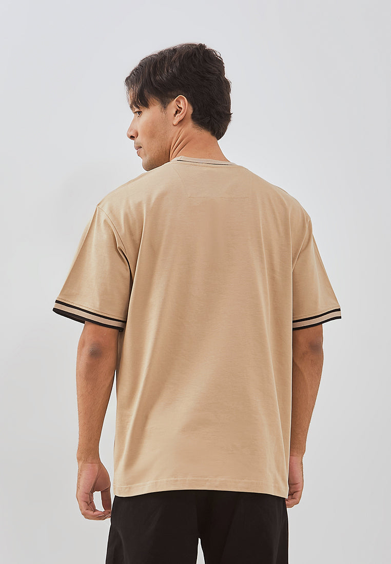 Osella Heavyweight Fabric T-Shirt With Stripes Collar