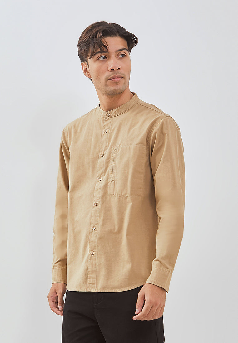 Osella Rayyan Long Sleeve Koko Shirt With Vertical Pocket