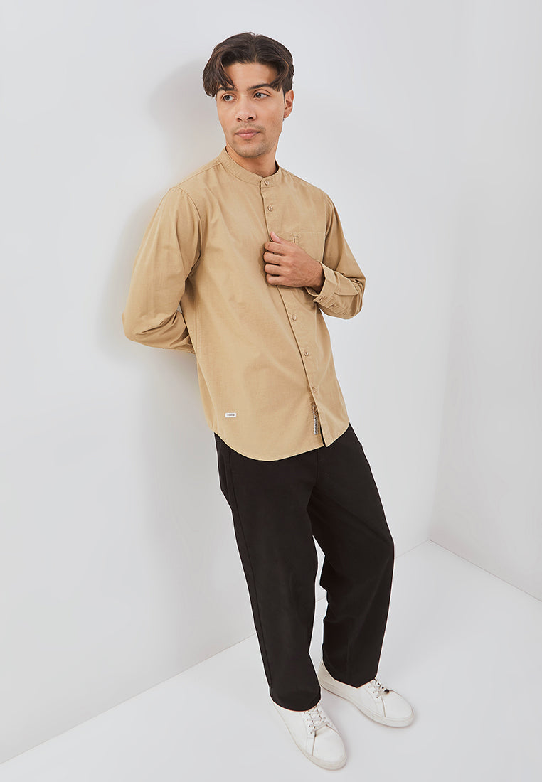 Osella Rayyan Long Sleeve Koko Shirt With Vertical Pocket