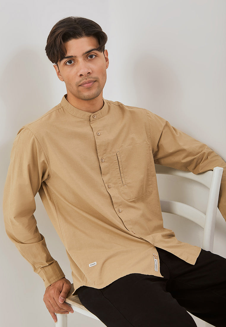 Osella Rayyan Long Sleeve Koko Shirt With Vertical Pocket