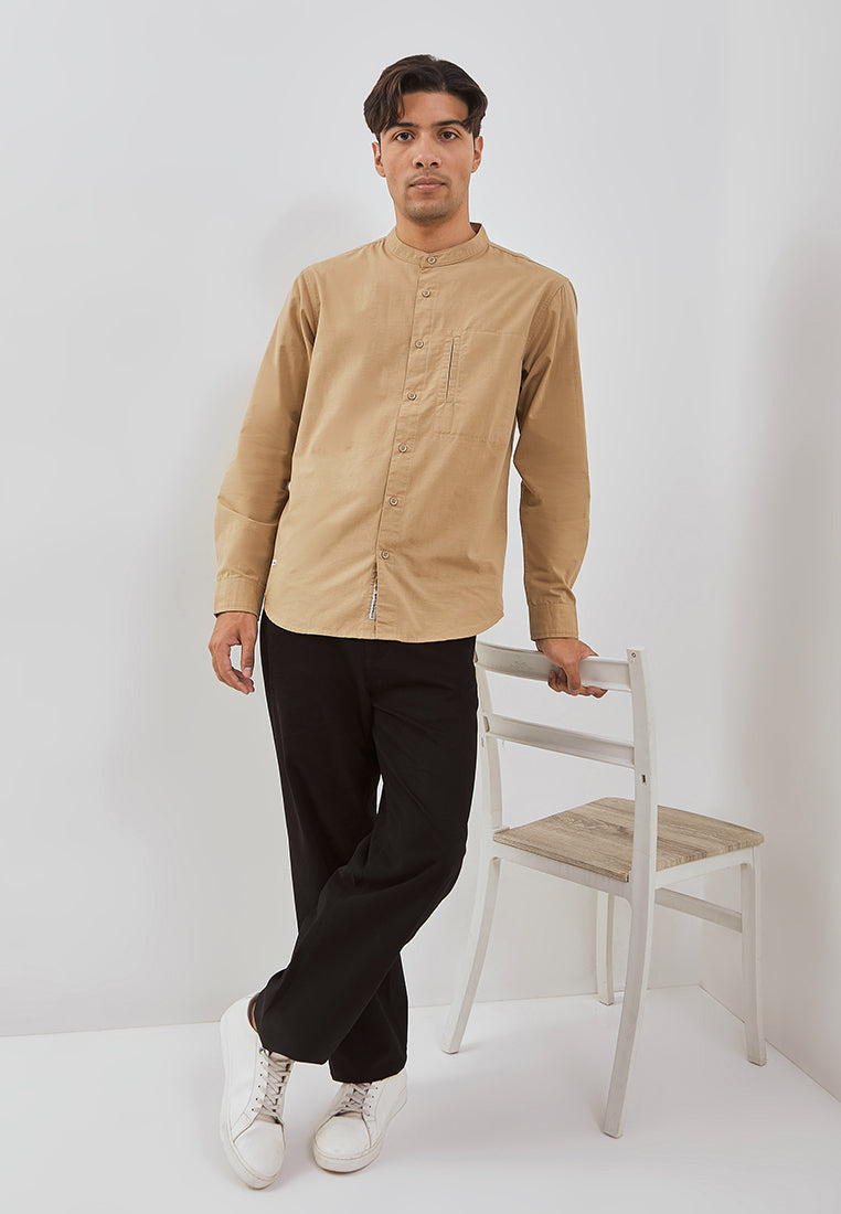 Osella Rayyan Long Sleeve Koko Shirt With Vertical Pocket