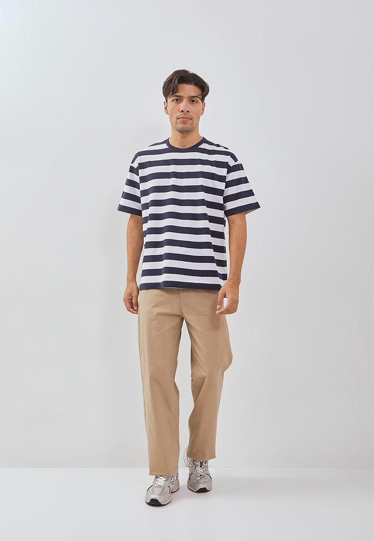 Osella Khael Stripes Pattern Relaxed Fit T-Shirt
