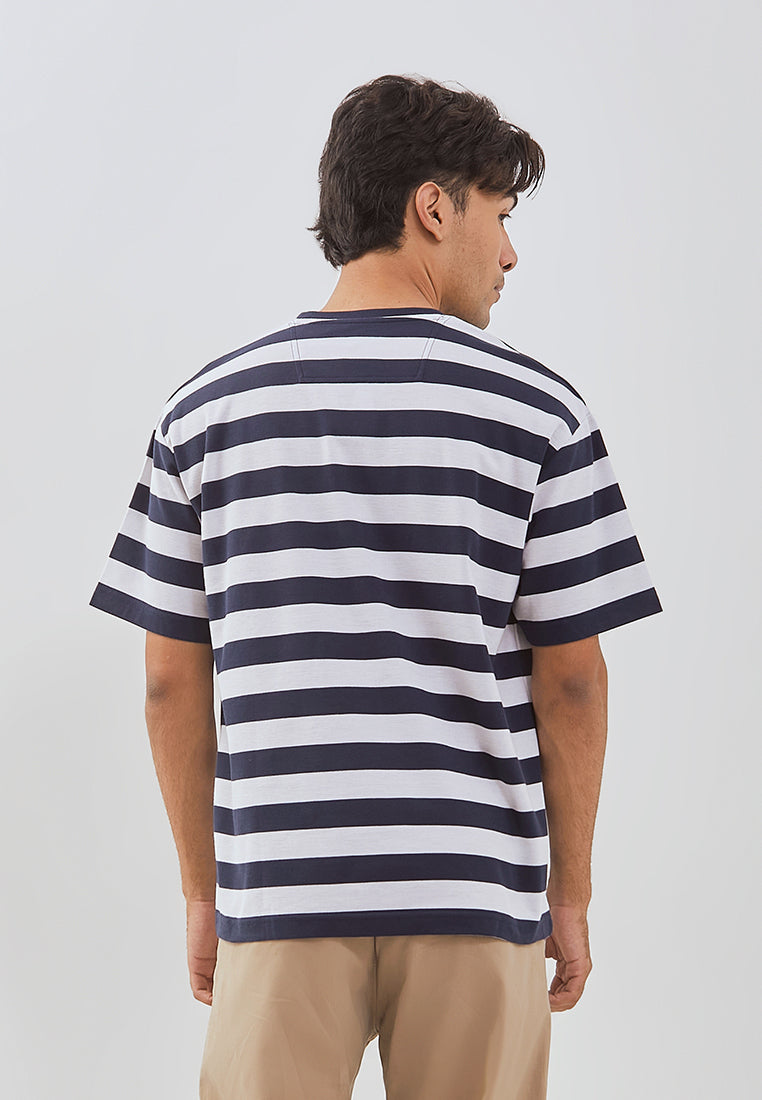 Osella Khael Stripes Pattern Relaxed Fit T-Shirt