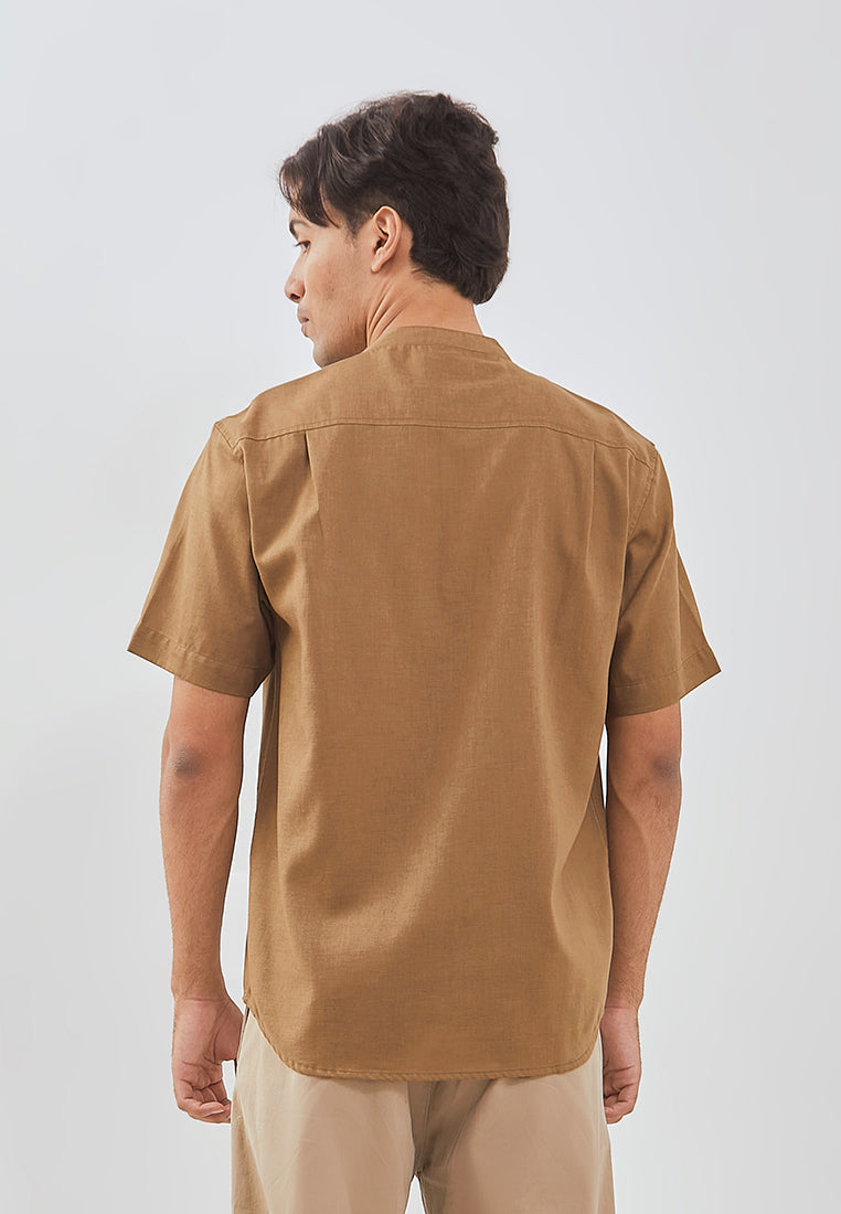 Osella Ziyyad Short Sleeve Stand Collared Shirt