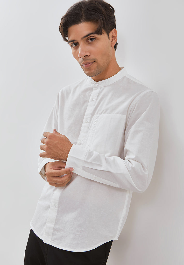 Osella Rayyan Long Sleeve Koko Shirt With Vertical Pocket