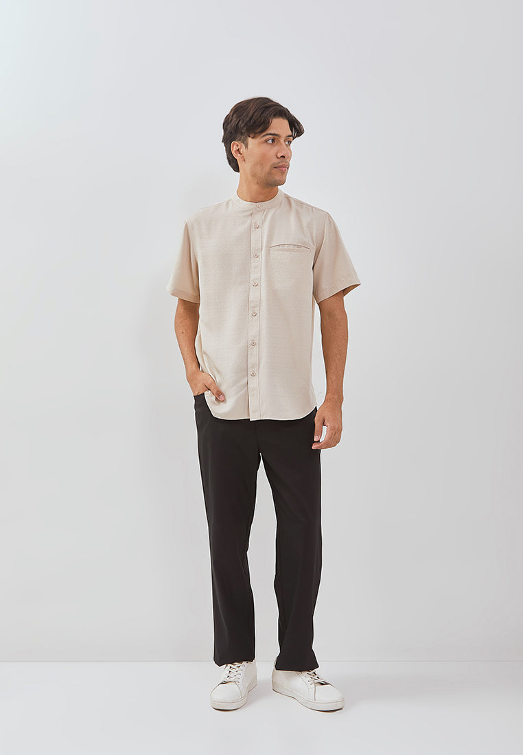 Osella Zahr Short Sleeve Koko Shirt With Dobby Pattern Textured Fabric