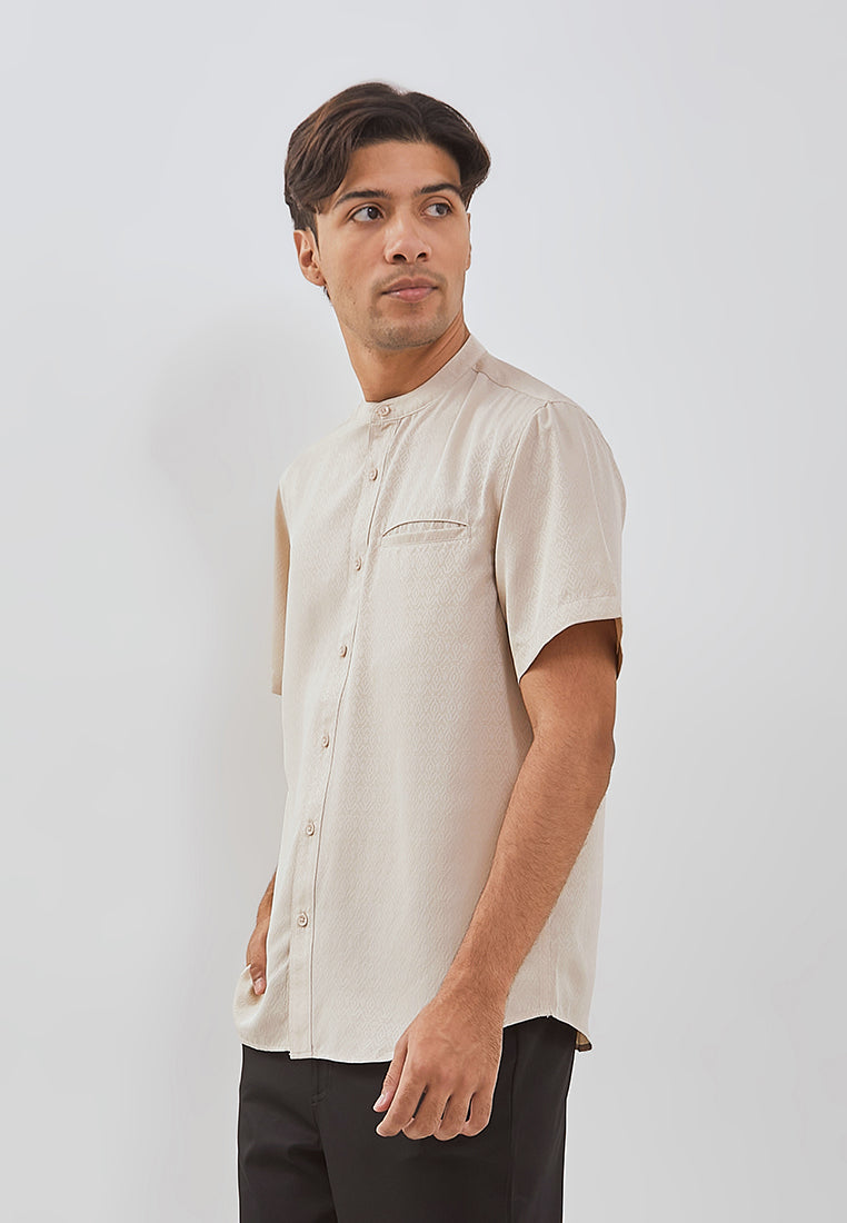 Osella Zahr Short Sleeve Koko Shirt With Dobby Pattern Textured Fabric