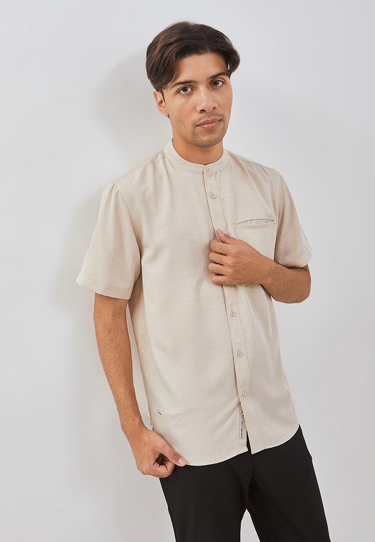 Osella Zahr Short Sleeve Koko Shirt With Dobby Pattern Textured Fabric