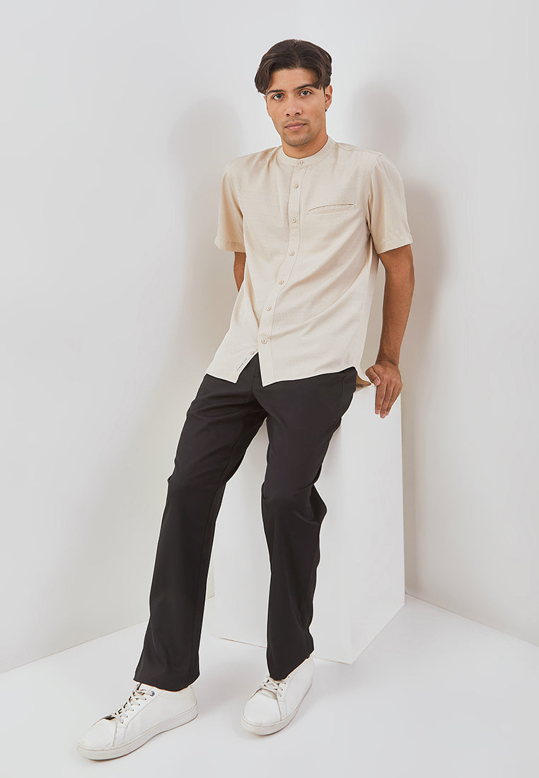 Osella Zahr Short Sleeve Koko Shirt With Dobby Pattern Textured Fabric
