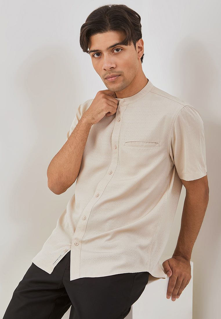 Osella Zahr Short Sleeve Koko Shirt With Dobby Pattern Textured Fabric