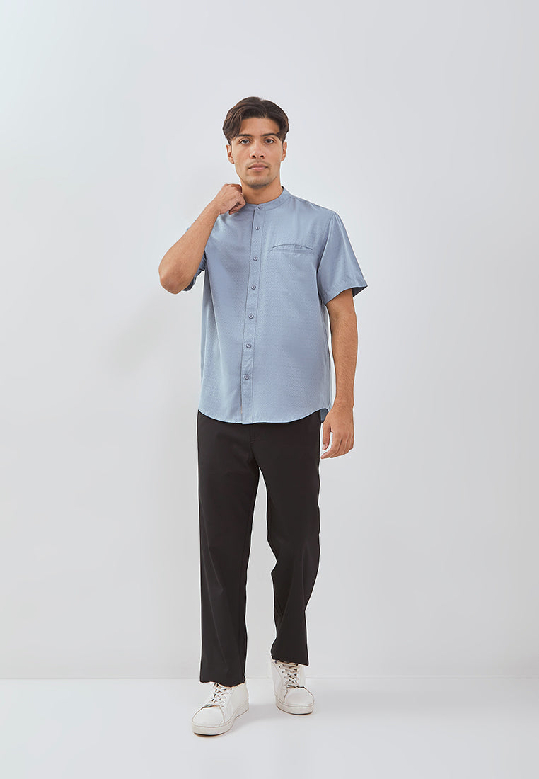 Osella Zahr Short Sleeve Koko Shirt With Dobby Pattern Textured Fabric