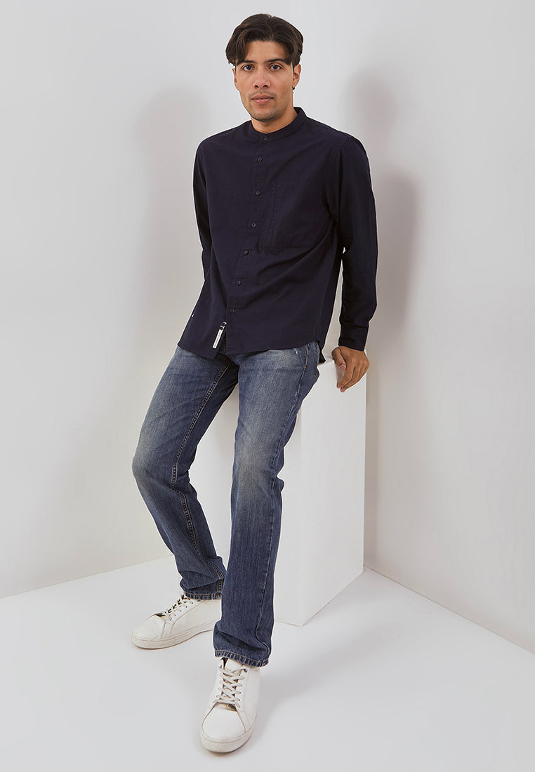 Osella Rayyan Long Sleeve Koko Shirt With Vertical Pocket