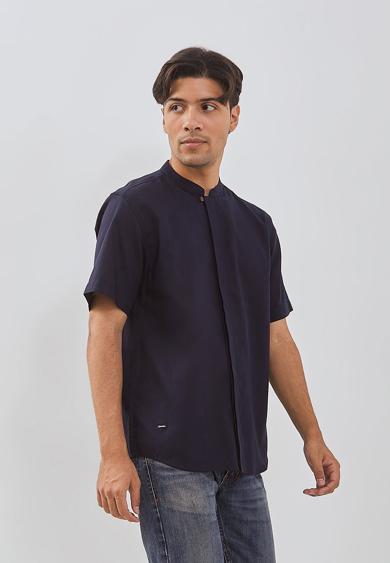 Osella Ziyyad Short Sleeve Stand Collared Shirt