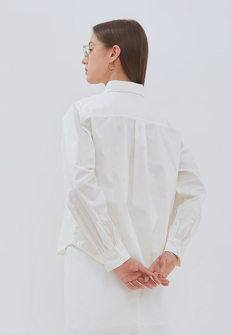 Osella Vena Puffy Sleeve Shirt With Statement Button