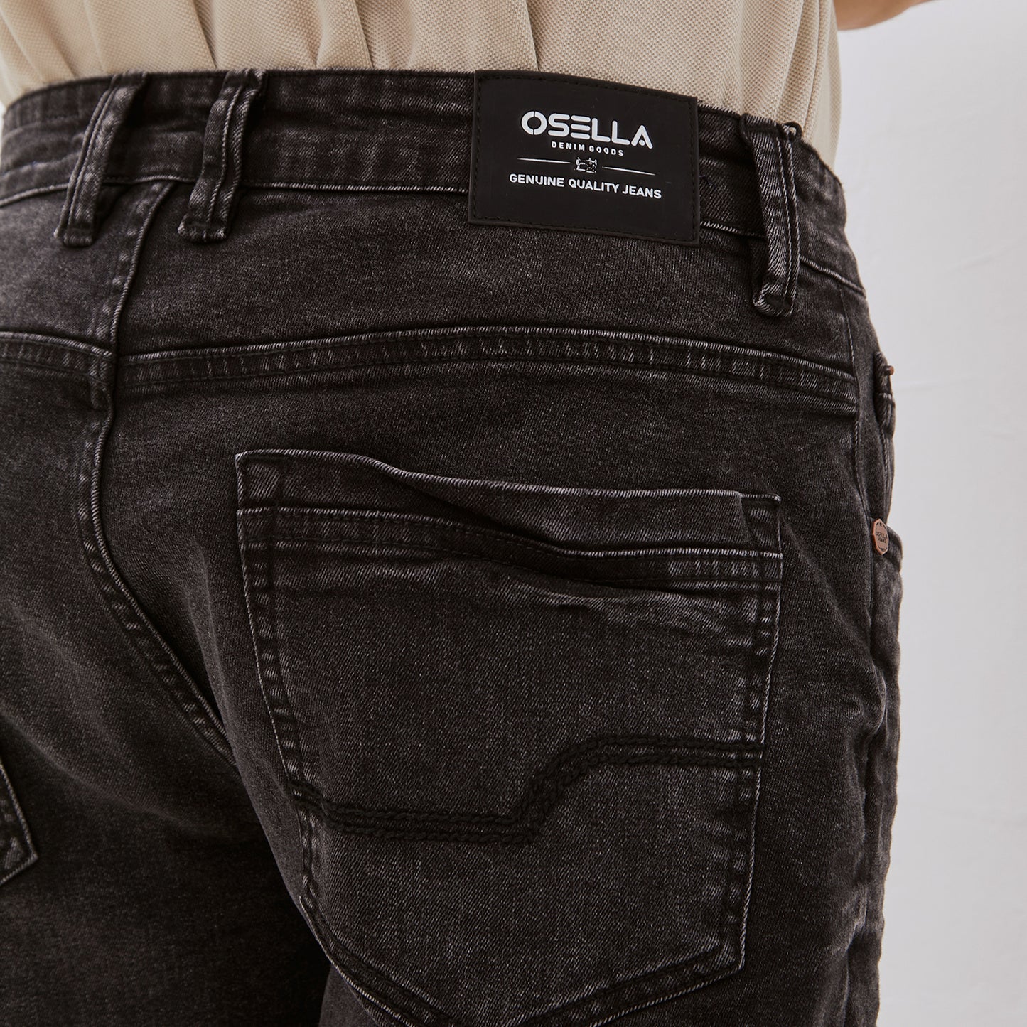 Osella Mason Slim Fit Jeans In Grey Wash