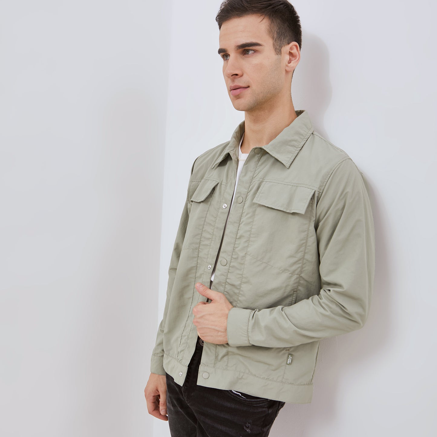 Osella Shacket Ripstop In Sage Green