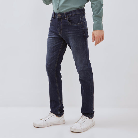 Osella Kyan Slim FIt Denim Jeans In Dark Blue Wash