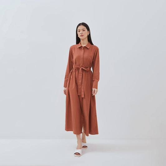 [NEW] OSELLA VALLEY MAXI DRESS IN BROWN 21575008