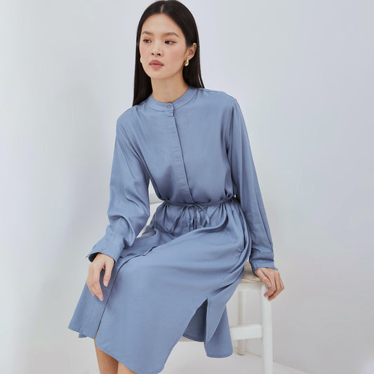 [NEW] OSELLA OPHELIA MIDI DRESS WITH ADDITIONAL SELF FABRIC BELT 21575007