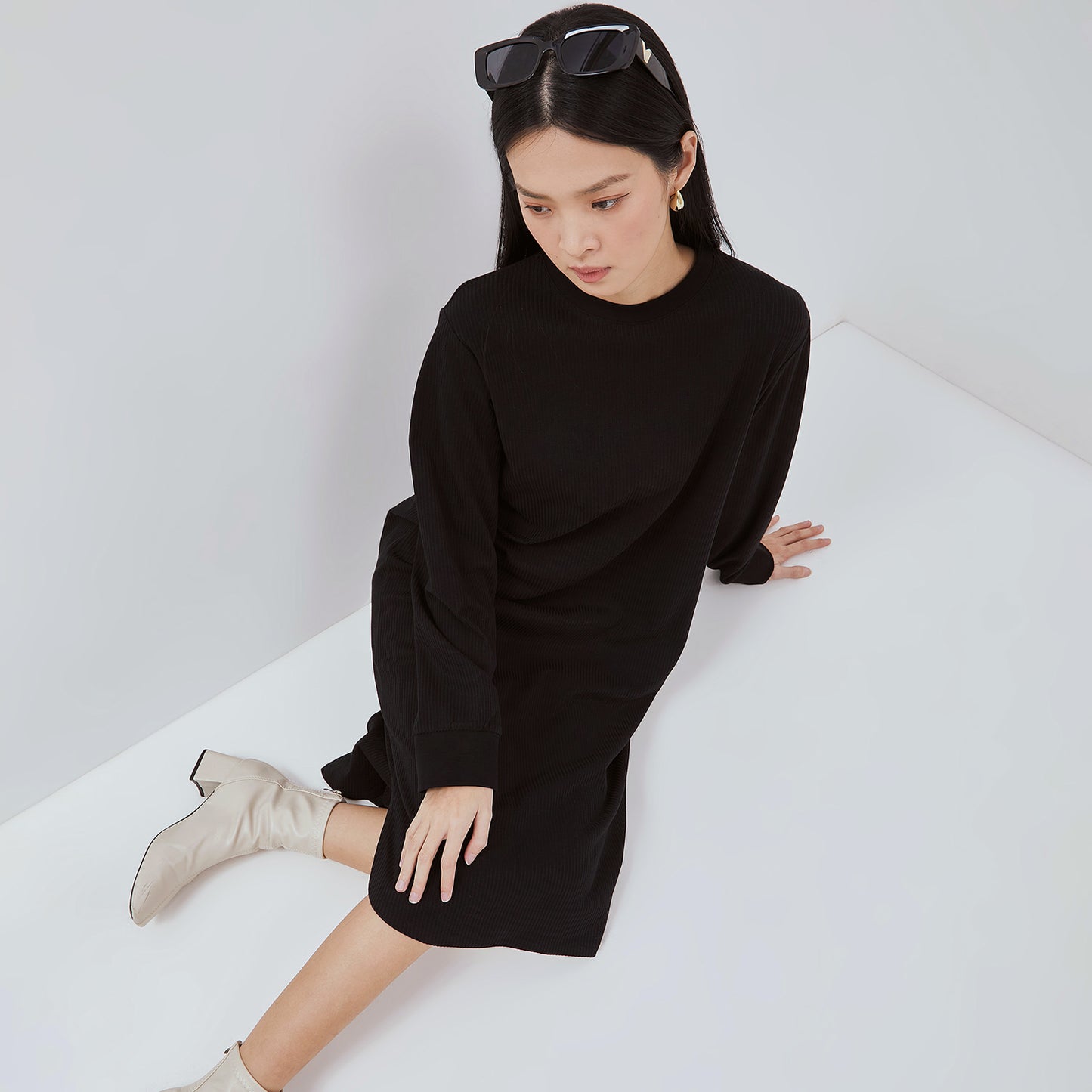 [NEW]OSELLA NAURA FANCY KNIT MIDI DRESS 21575006