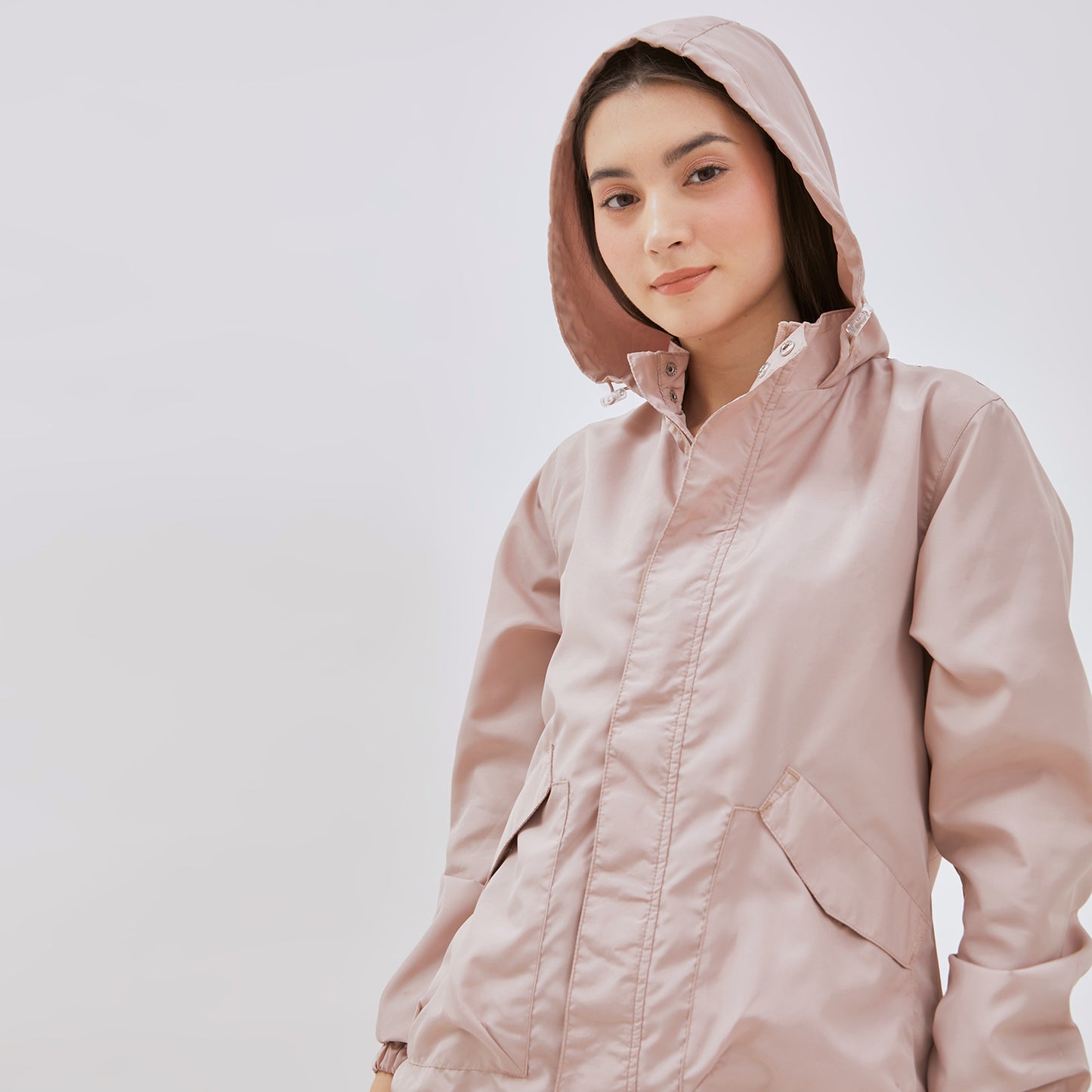 [NEW] Osella Hooded Outer Jacket In Mauve Pink 2161400846