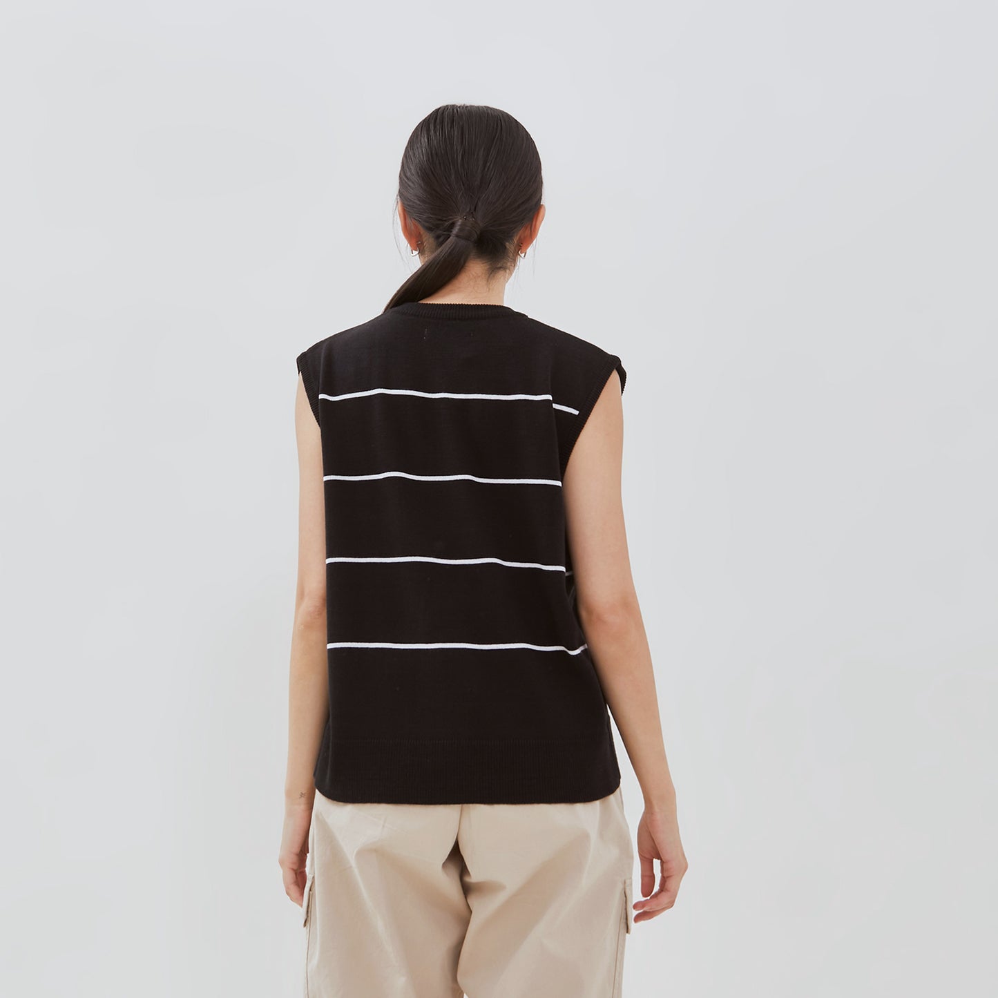 Osella Sweater With Stripe Rib In White