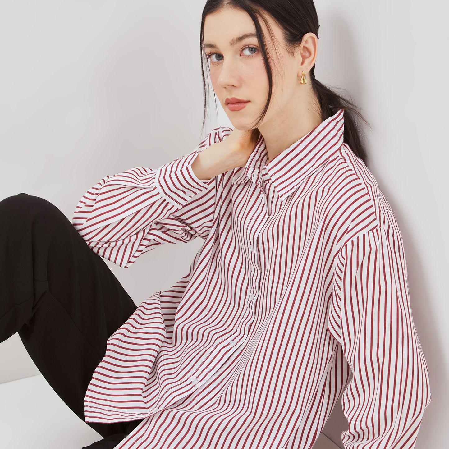 [NEW] Osella Kelly Striped Relaxed Fit Shirt 21375002