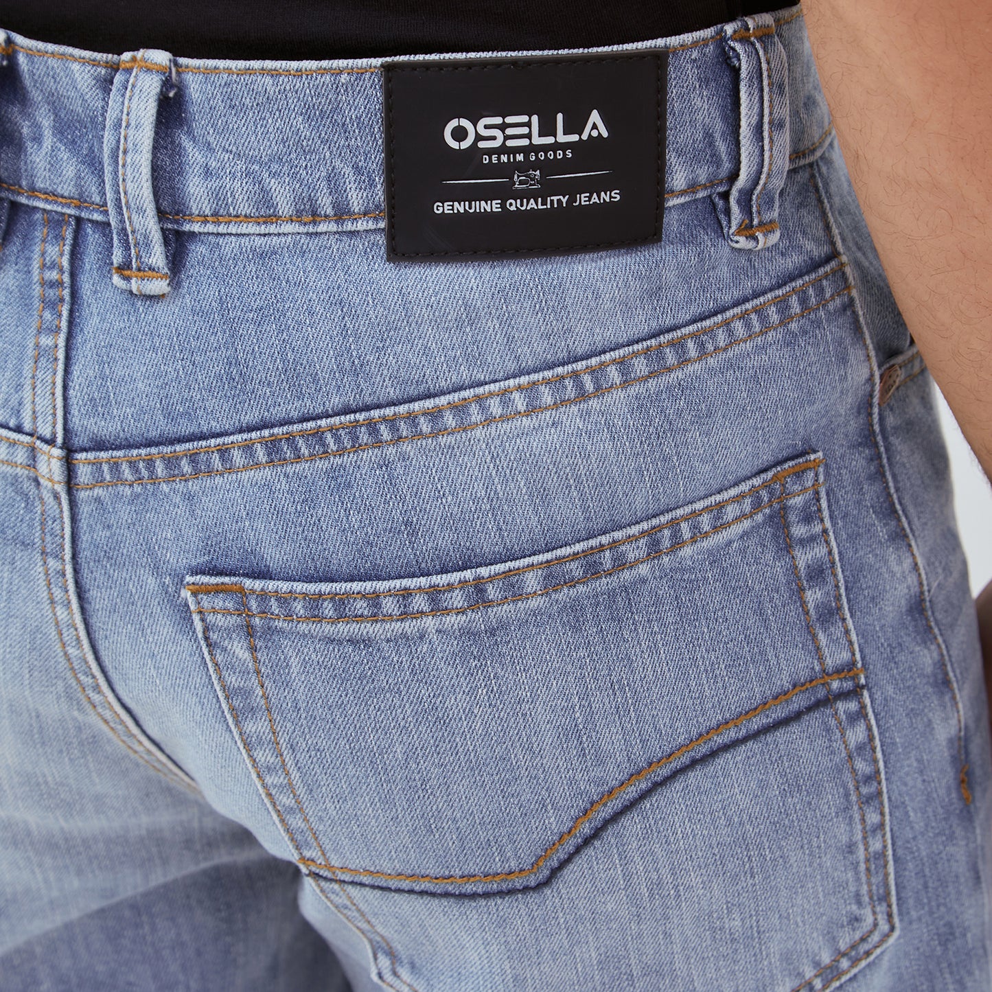 Osella Eunwoo Straight Jeans In Light Blue Denim Wash