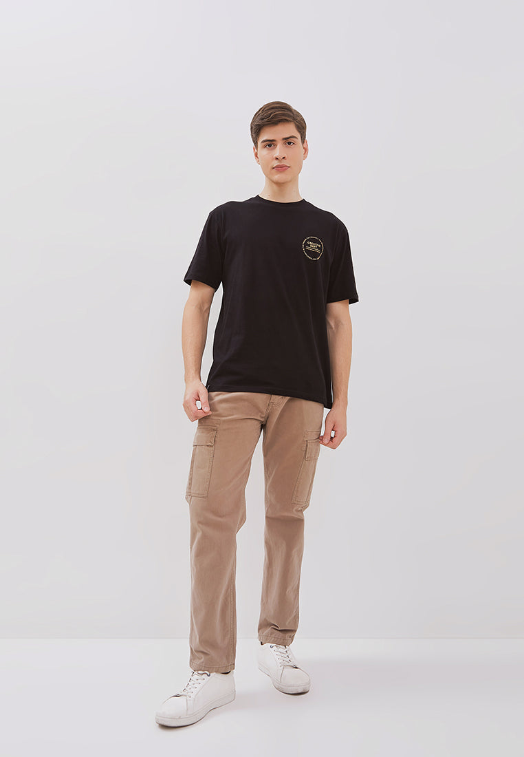 Osella Reguler Fit Print T-Shirt in Black