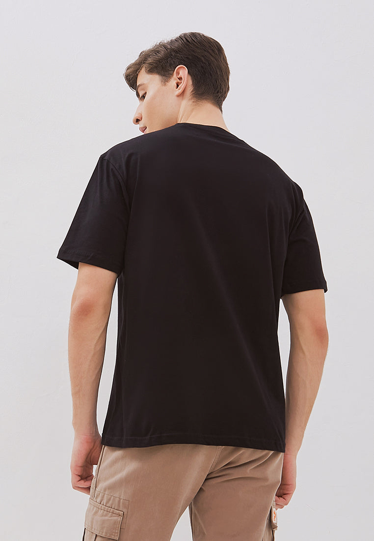 Osella Reguler Fit Print T-Shirt in Black