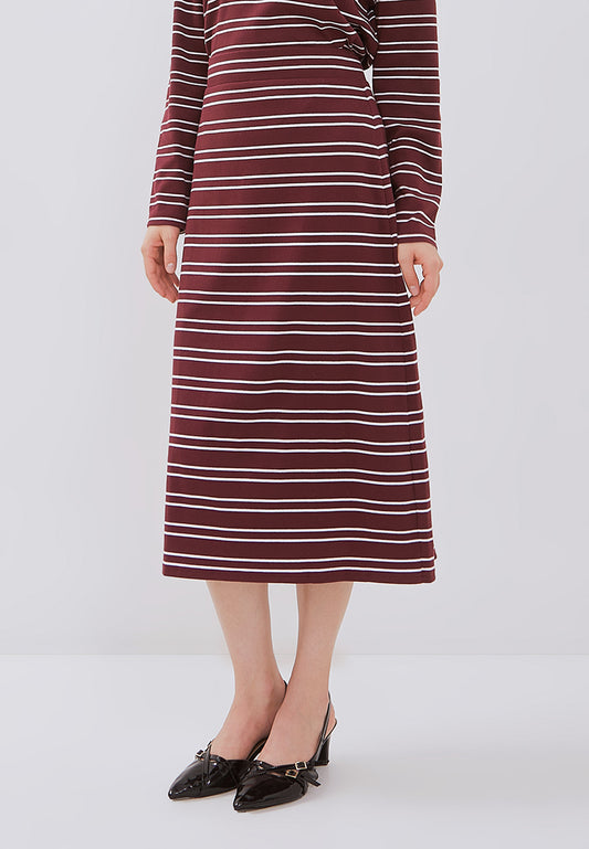 Osella Joanna Stripe Rib-Kint Skirt