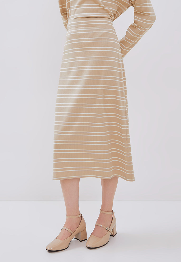 Osella Joanna Stripe Rib-Kint Skirt