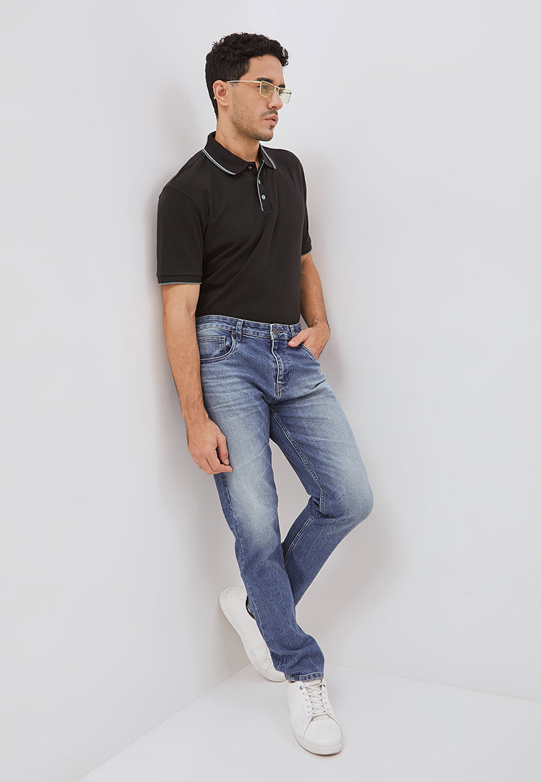 Osella Slim Fit Jordan Denim Jeans In Light Blue Wash