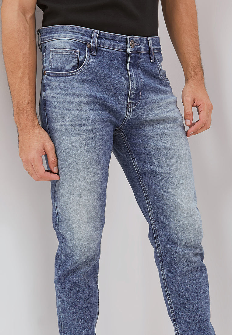Osella Slim Fit Jordan Denim Jeans In Light Blue Wash