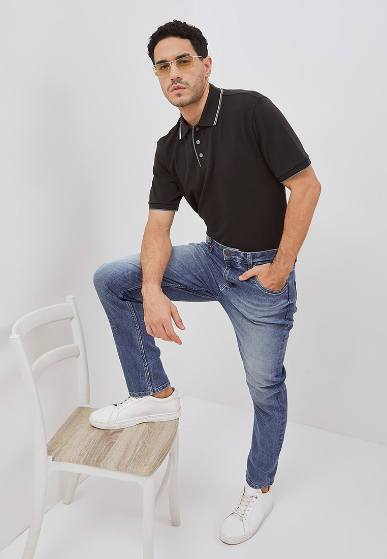 Osella Slim Fit Jordan Denim Jeans In Light Blue Wash