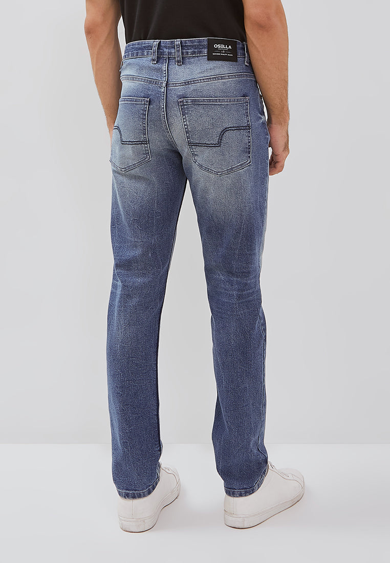 Osella Slim Fit Jordan Denim Jeans In Light Blue Wash