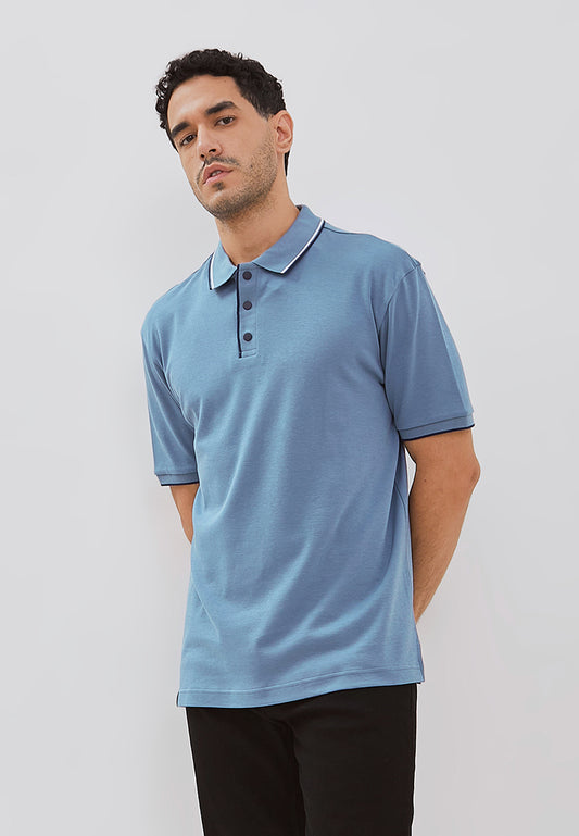 Osella Cruz Ribbed Placket Polo Shirt