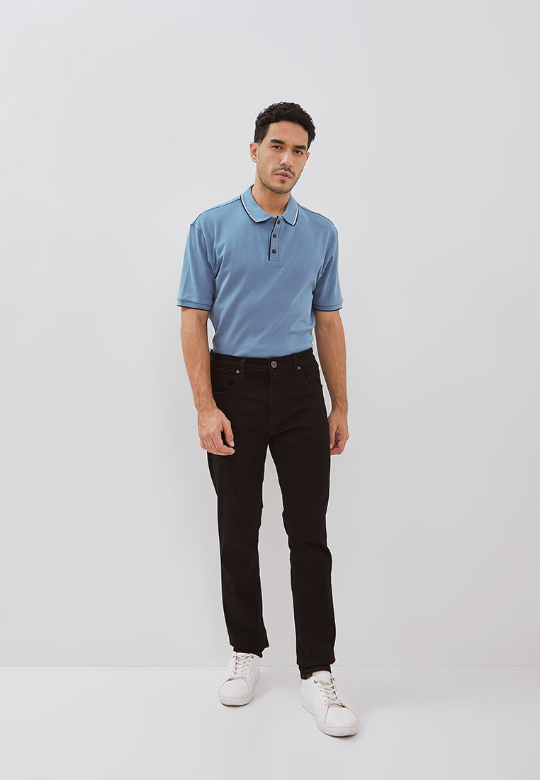 Osella Slim Fit Cillian Jeans In Black Wash