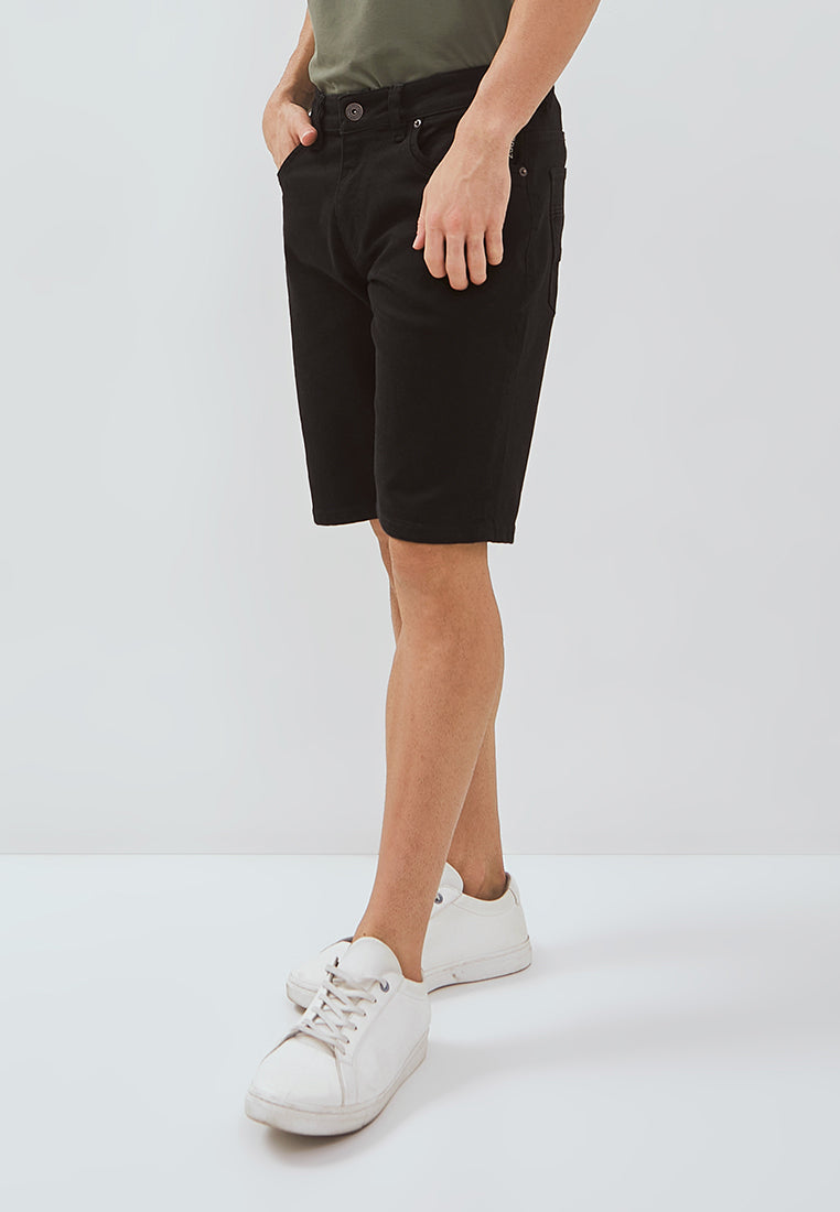 Osella Short Denim Pants In Black Wash